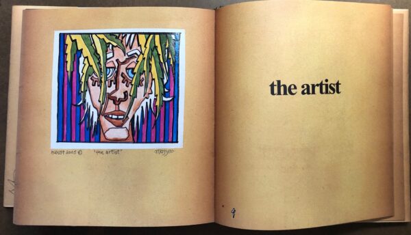 A book with an image of a person 's face and the words " the artist ".