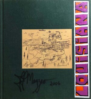 A book cover with a drawing of a building.