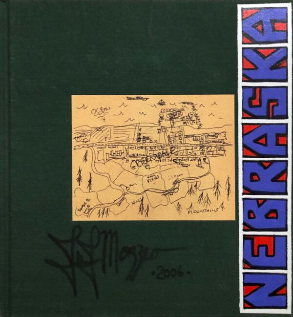 A book cover with an image of the nebraska state.