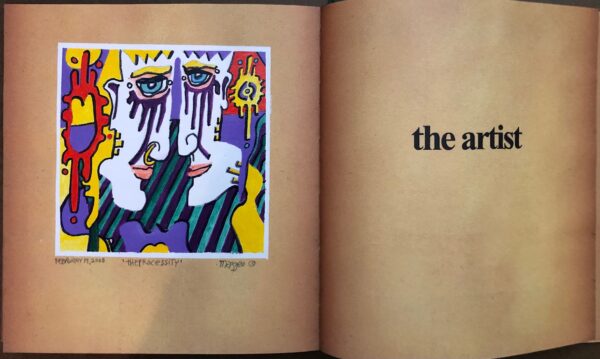 A book with an image of two faces and the words " the artist ".