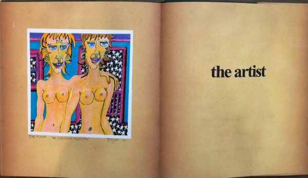 A book with an image of a naked woman and a man.