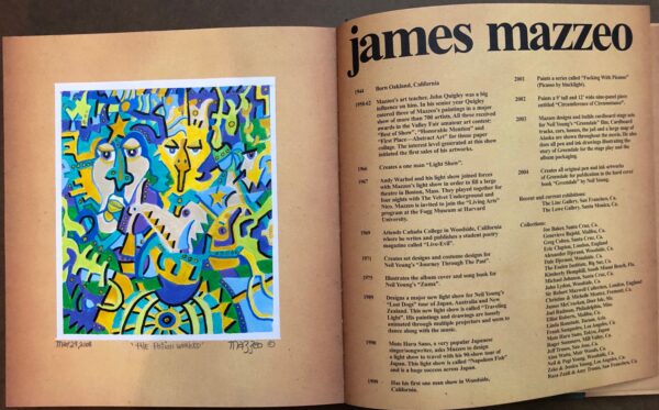 A book with an art work and the name of james may
