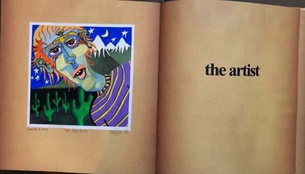 A book with an image of a person 's face and the words " the artist ".