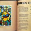 A book with an art work on the page.